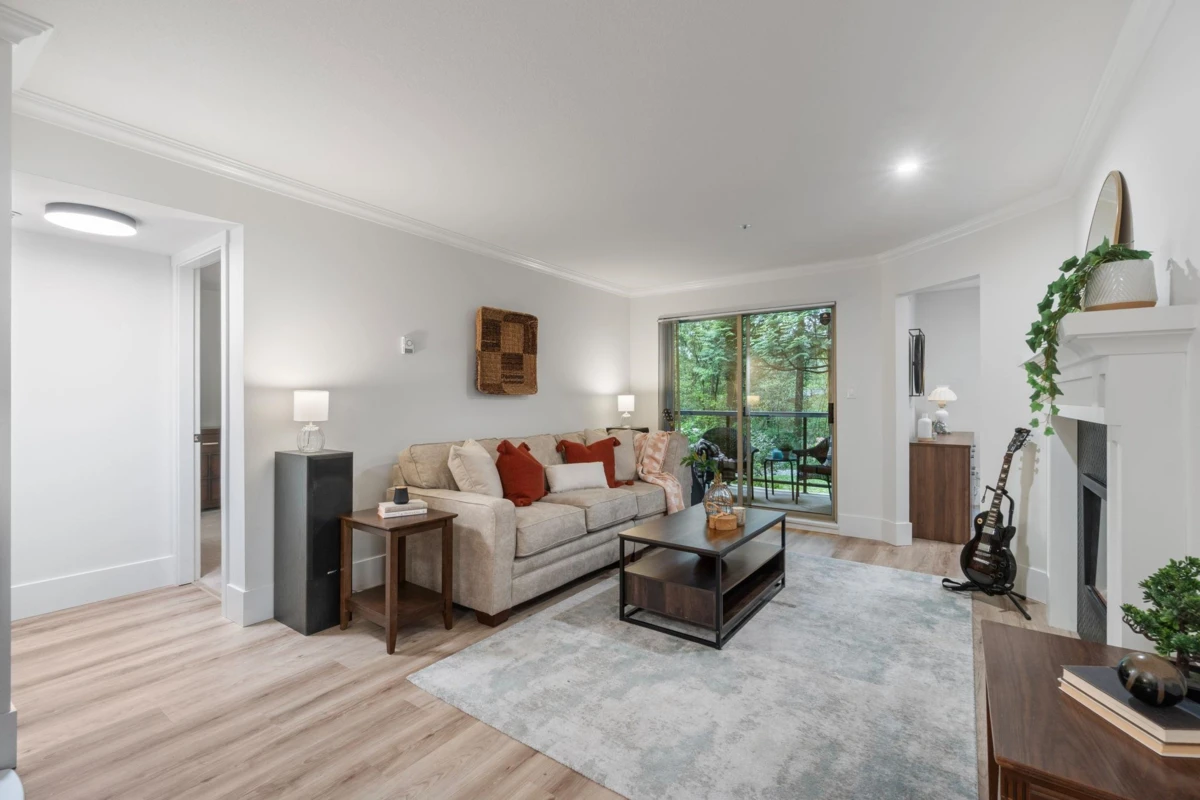 Living Room Photo of 104 180 Ravine Drive, Port Moody, BC