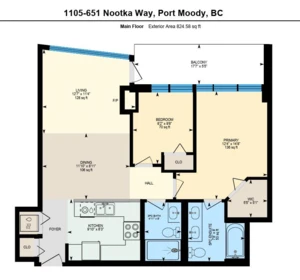 1105 651 Nootka Way, Port Moody, BC, Port Moody — Apartment/Condo for sale