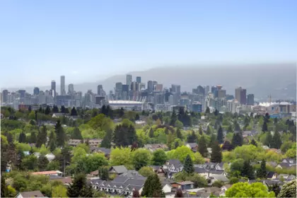 Aerial View of 3956 Dumfries Street, Vancouver, BC