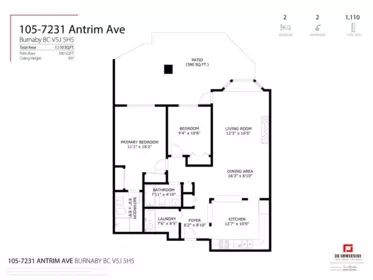 Aerial View of 105 7231 Antrim Avenue, Burnaby, BC