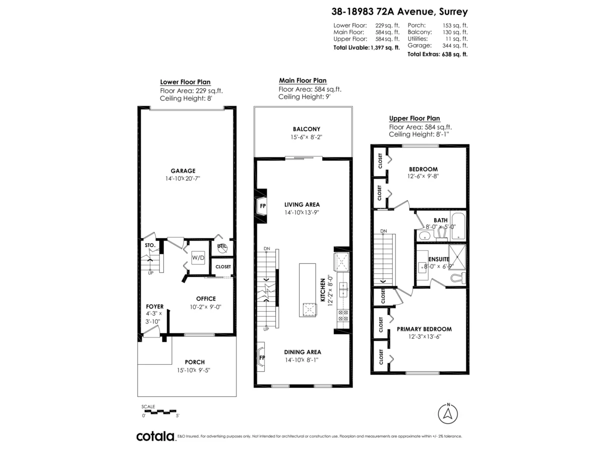 Exterior Rear Photo of 38 18983 72a Avenue, Surrey, BC