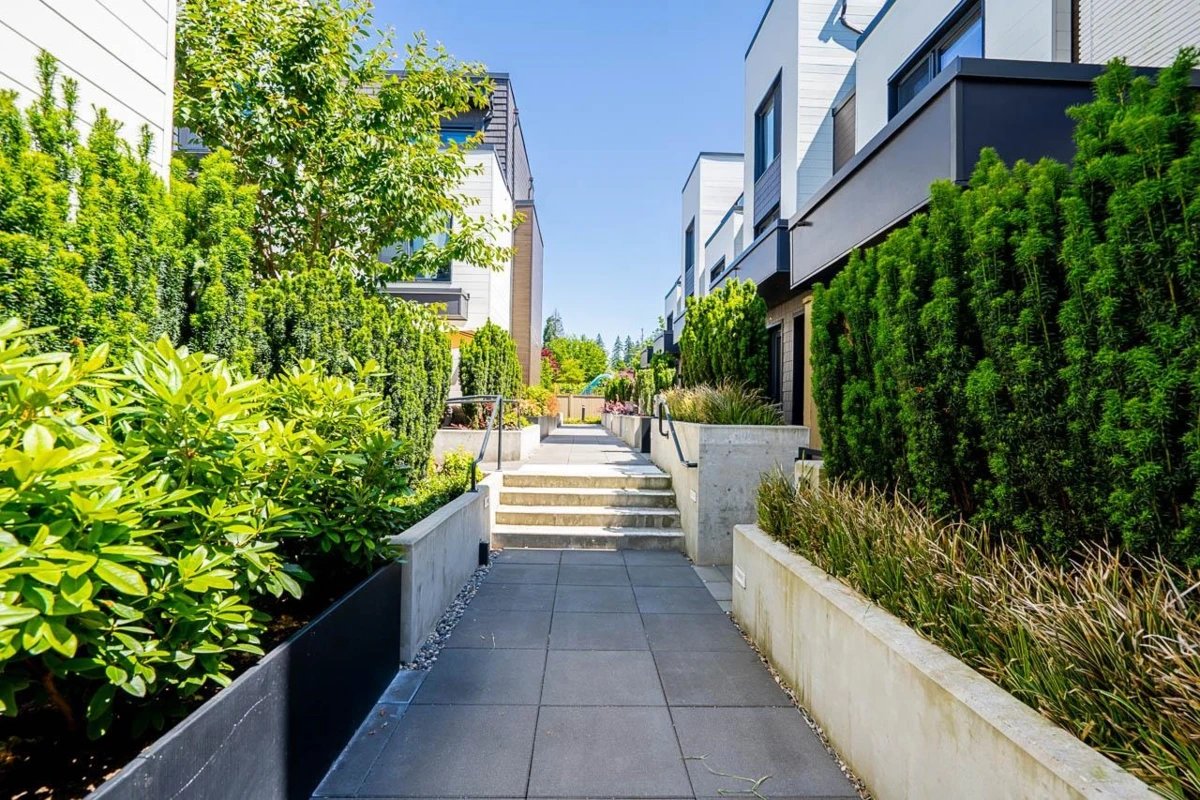 Exterior Rear Photo of 805 606 Foster Avenue, Coquitlam, BC