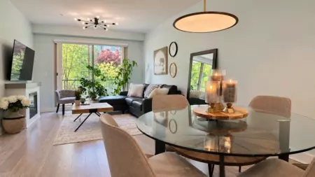 Kitchen Island Photo of 204 7428 Byrnepark, Burnaby, BC