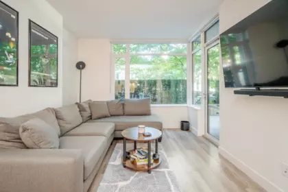 Family Room Photo of 107 110 Switchmen Street, Vancouver, BC