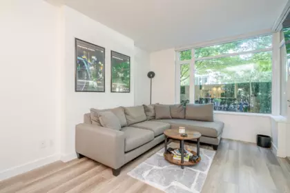 Living Room Photo of 107 110 Switchmen Street, Vancouver, BC