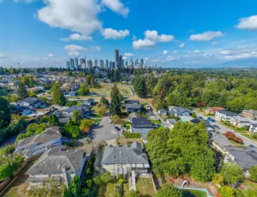 Aerial View of 5891 Dickens Place, Burnaby, BC