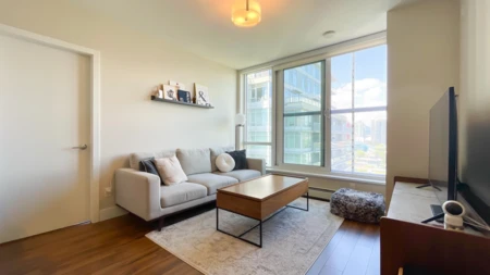 Living Room Photo of 1402 159 W 2nd Avenue, Vancouver, BC
