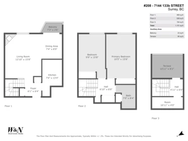 Basement Recreation Room Photo of 208 7144 133b Street, Surrey, BC
