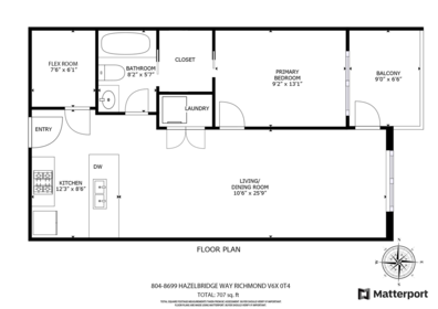 804 8699 Hazelbridge Way, Richmond, BC, West Cambie — 1 bed apartment/condo for sale