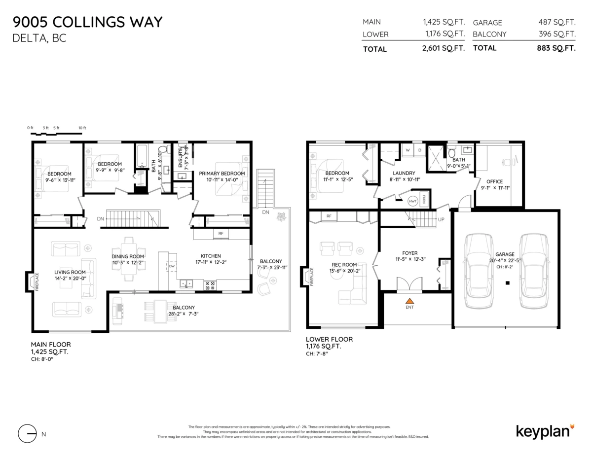 Aerial View of 9005 Collings Way, Delta, BC