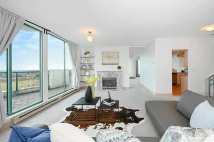 Living Room Photo of PH1604 8811 Lansdowne Road, Richmond, BC
