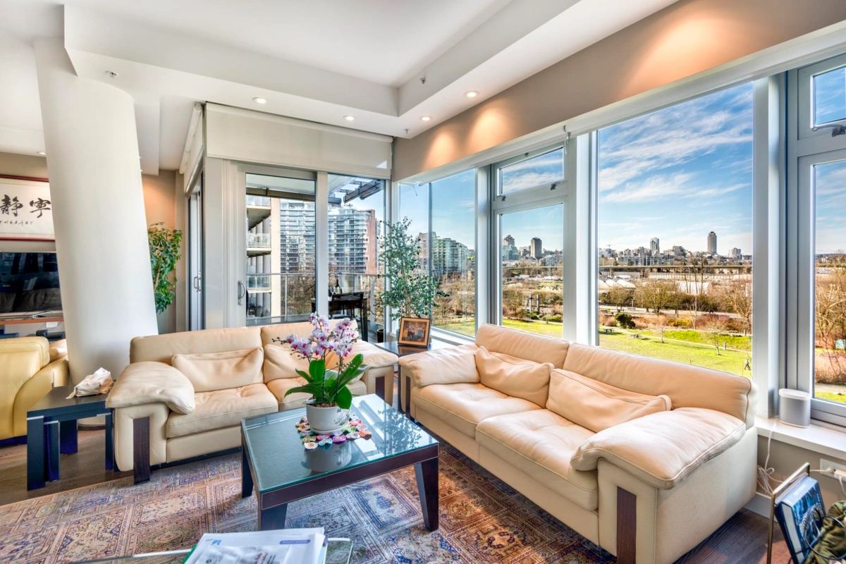 Living Room Photo of 504 181 Athletes Way, Vancouver, BC