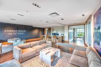 Aerial View of 504 181 Athletes Way, Vancouver, BC