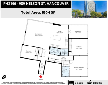 2106 989 Nelson Street, Vancouver, BC, Vancouver — Apartment/Condo for sale