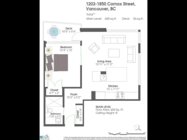 Outdoor Patio Photo of 1203 1850 Comox Street, Vancouver, BC