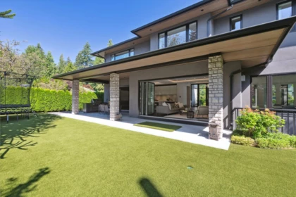 Aerial View of 983 Tudor Avenue, North Vancouver, BC