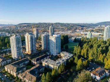 Aerial View of 2207 3093 Windsor Gate, Coquitlam, BC