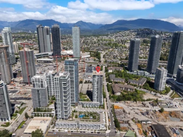 Aerial View of TH307 2351 Beta Avenue, Burnaby, BC