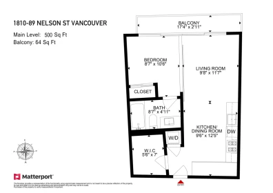 Front Yard Photo of 1810 89 Nelson Street, Vancouver, BC