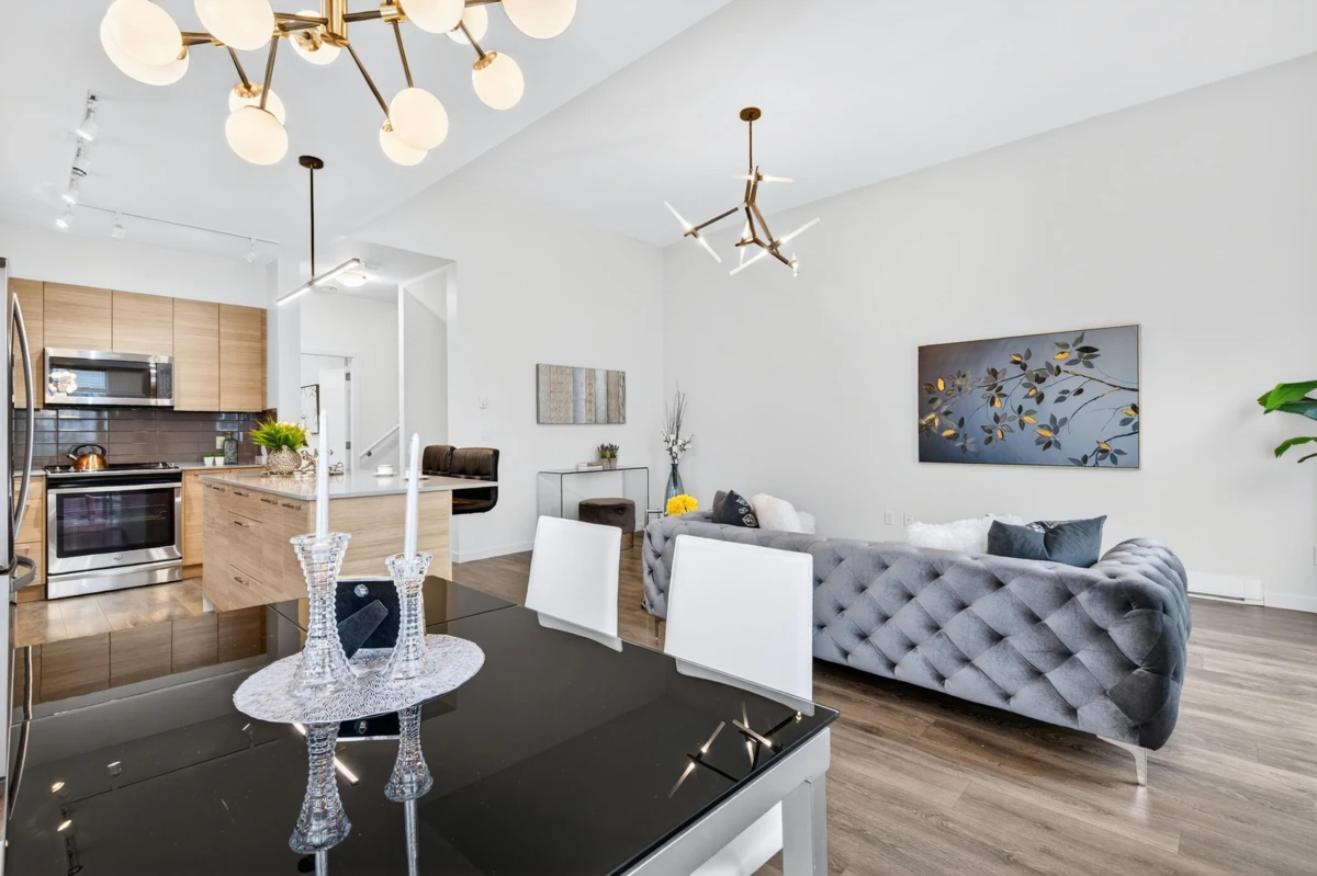 Living Room Photo of 1405 18505 Laurensen Place, Surrey, BC