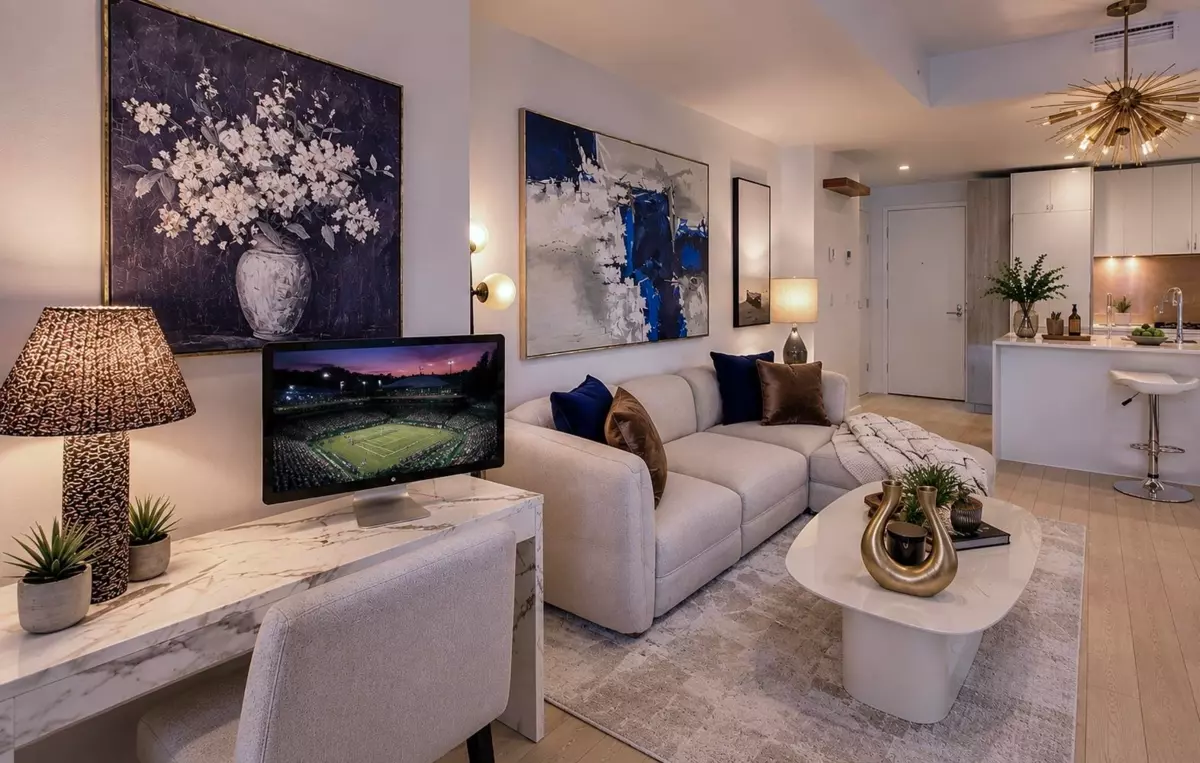 Living Room Photo of 3809 1480 Howe Street, Vancouver, BC