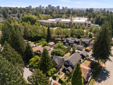 Aerial View of 457 W 23rd Street, North Vancouver, BC