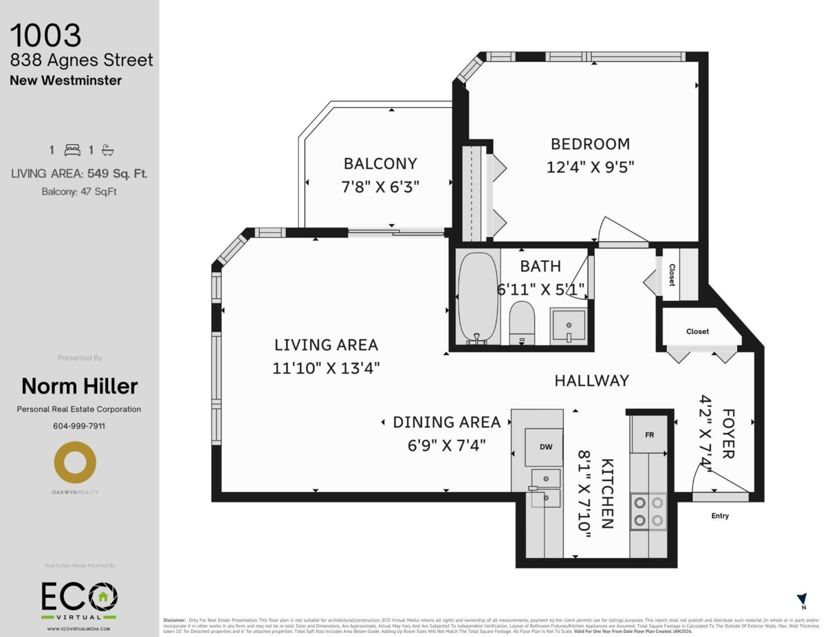 Laundry Room Photo of 1003 838 Agnes Street, New Westminster, BC