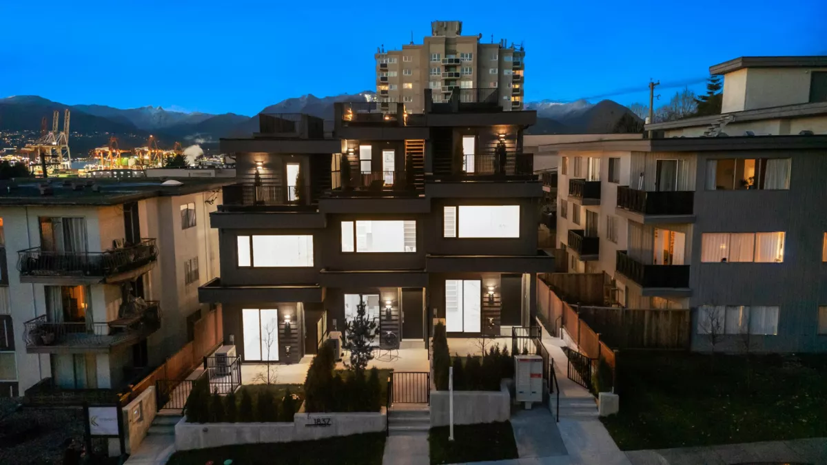 Aerial View of 103 1837 E Georgia Street, Vancouver, BC