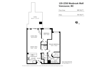 Powder Room Photo of 120 2250 Wesbrook Mall, Vancouver, BC