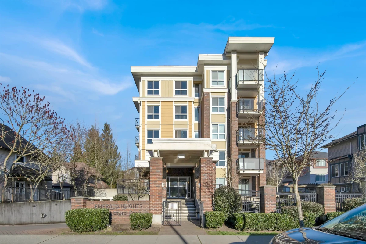 Exterior Rear Photo of 201 13883 Laurel Drive, Surrey, BC