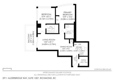 Front Yard Photo of 1307 5911 Alderbridge Way, Richmond, BC