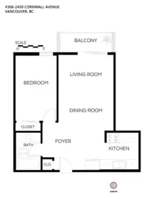 Hallway Photo of 306 2450 Cornwall Avenue, Vancouver, BC
