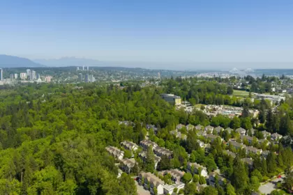 Aerial View of 2 8533 Cumberland Place, Burnaby, BC