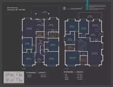 Aerial View of 331 E 61st Avenue, Vancouver, BC