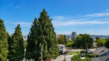 Aerial View of 823 Burnaby Street, New Westminster, BC