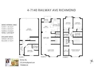 Aerial View of 4 7140 Railway Avenue, Richmond, BC