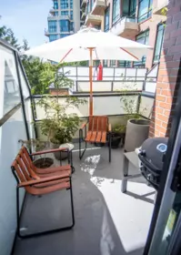 Outdoor Deck Photo of 211 10 Renaissance Square, New Westminster, BC