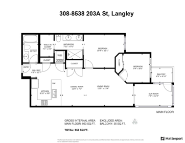 308 8538 203a Street, Langley, BC, Langley — Apartment/Condo for sale