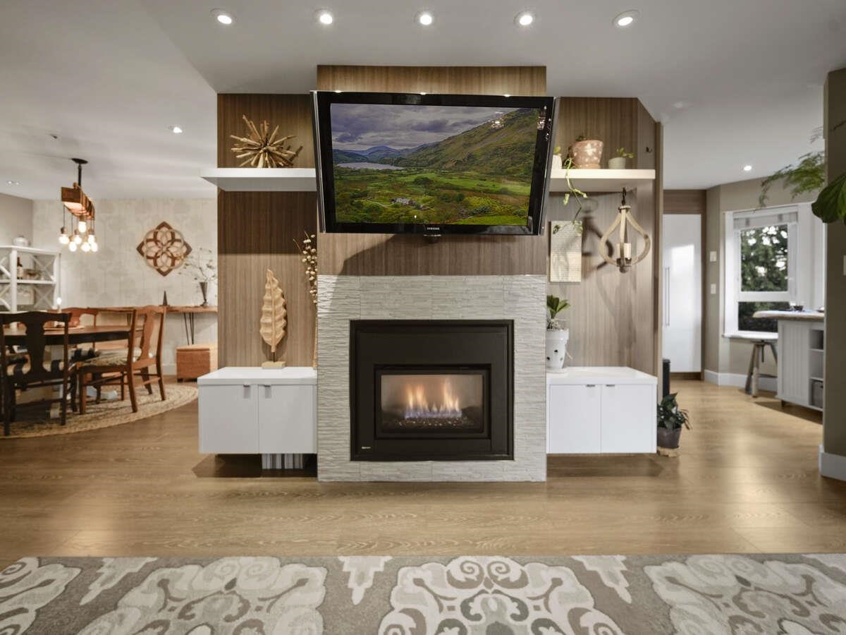 Living Room Photo of 202 2250 SE Marine Drive, Vancouver, BC