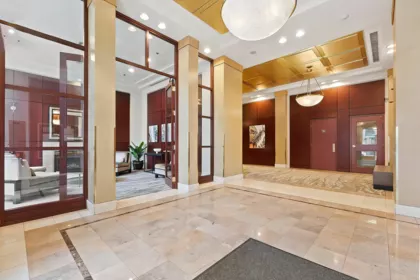 Aerial View of 606 1288 Marinaside Crescent, Vancouver, BC