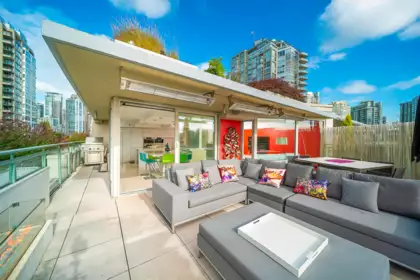 Exterior Rear Photo of 606 1288 Marinaside Crescent, Vancouver, BC