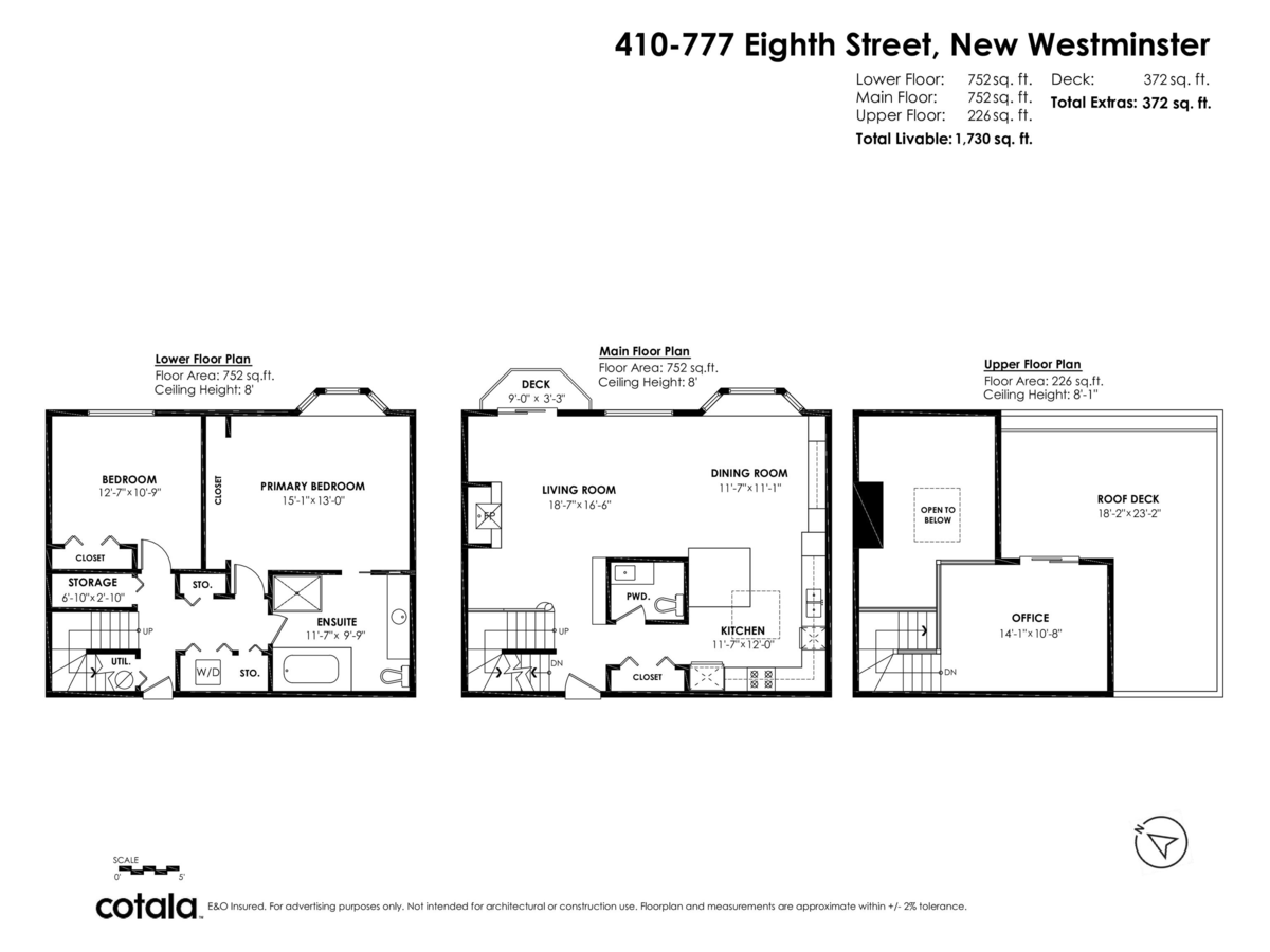 Living Room Photo of 410 777 Eighth Street, New Westminster, BC