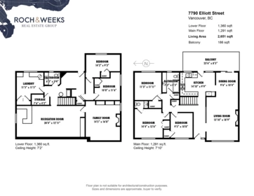 Basement Recreation Room Photo of 7790 Elliott Street, Vancouver, BC