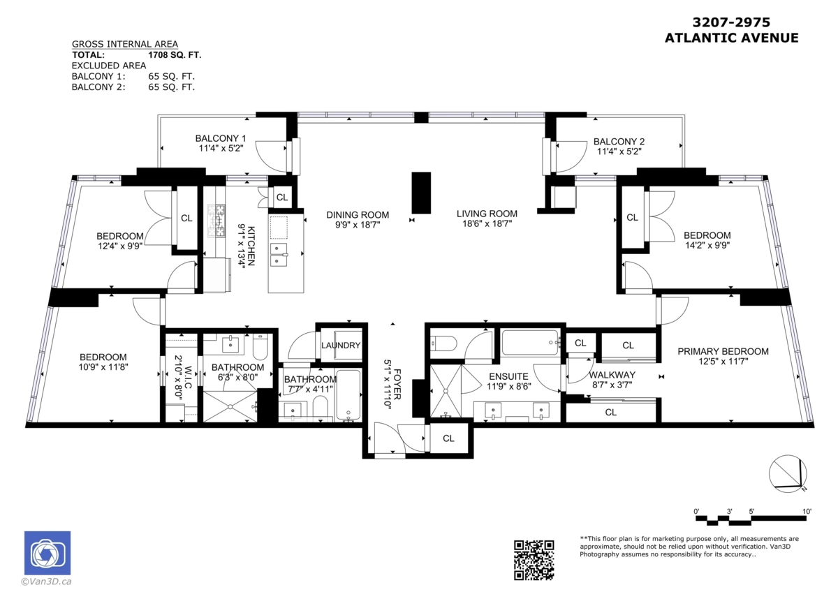 Aerial View of 3207 2975 Atlantic Avenue, Coquitlam, BC