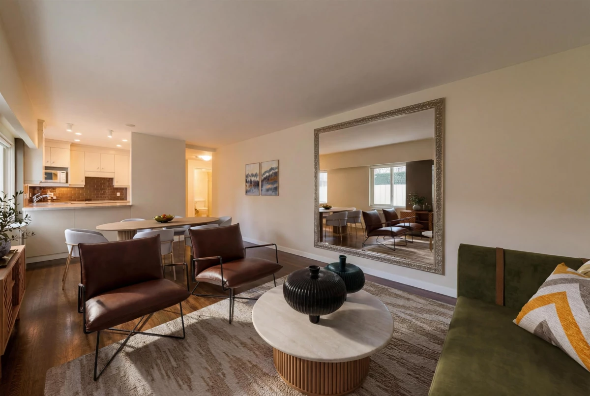 Living Room Photo of 106 1972 Robson Street, Vancouver, BC