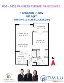 Basement Recreation Room Photo of 806 3438 Vanness Avenue, Vancouver, BC