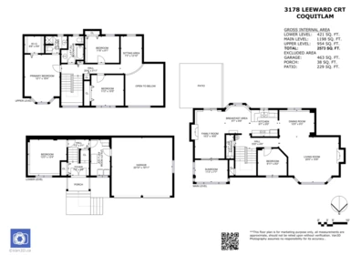 Aerial View of 3178 Leeward Court, Coquitlam, BC