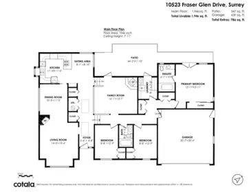 Aerial View of 10523 Fraserglen Drive, Surrey, BC