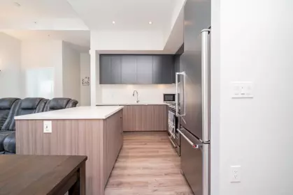Kitchen Island Photo of 114 3430 E Kent Avenue South, Vancouver, BC