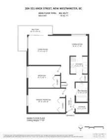Outdoor Deck Photo of 204 331 Knox Street, New Westminster, BC